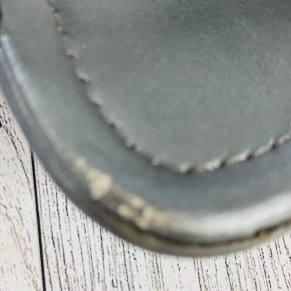 Montego Bay Club Silver Sandals Sequin Wedge Slip On Womens 7 Wedge Strappy Shoe - Picture 11 of 14